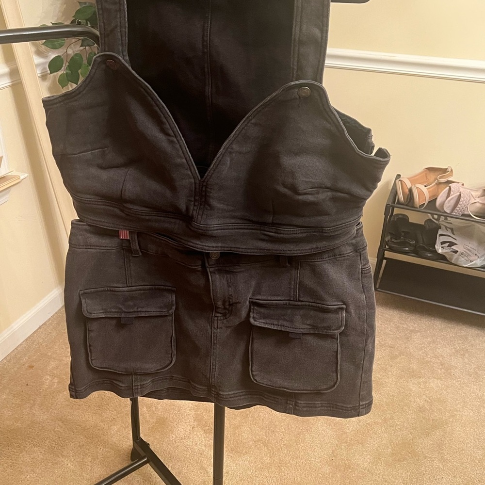 Women’s Black Two-Piece Top and Skirt